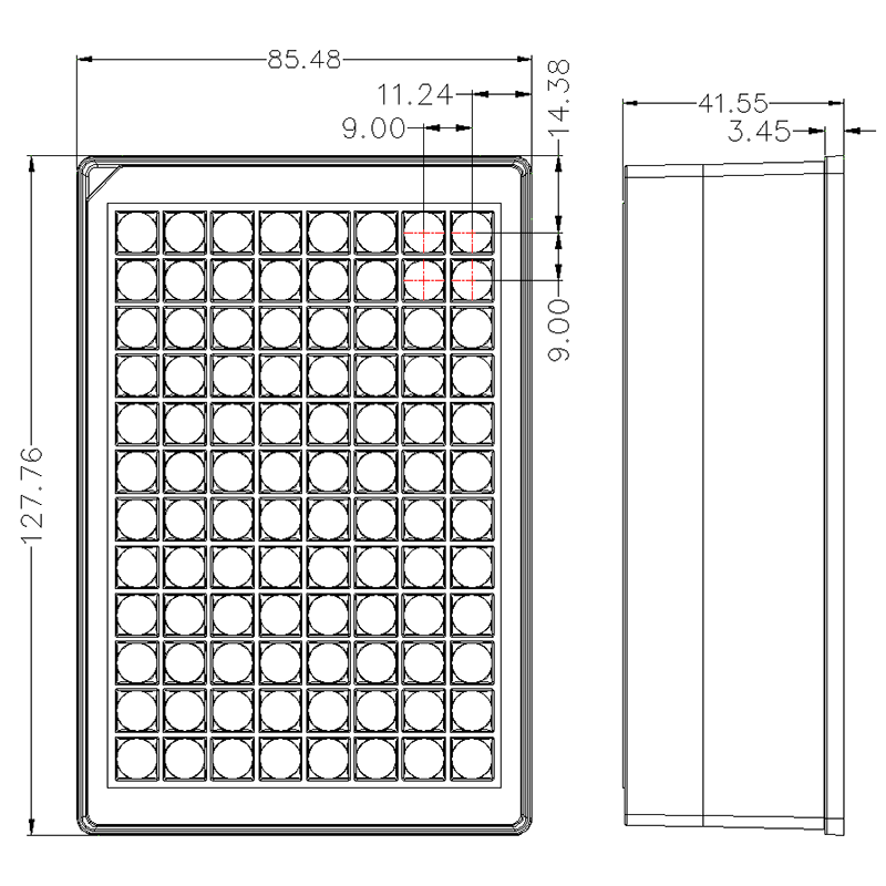 U Bottom 96-Well Deep Well Plate, Square Well, Standard